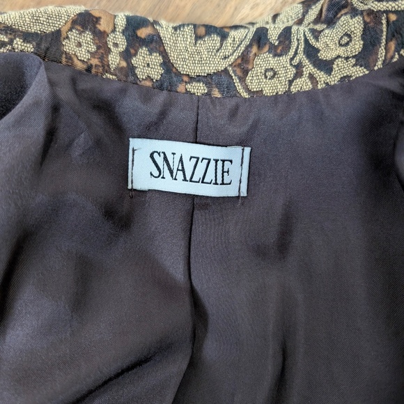 Snazzle Brocade Blazer Floral Long Sleeve Jacquard Damask - Picture 8 of 10
